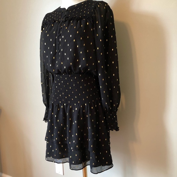 White House/Black Market Elegant Black and Gold Women's Dress Size XS - Picture 3 of 6